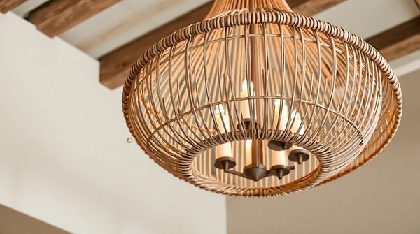 Suspensions bohèmes en rotin : charme et élégance au plafond